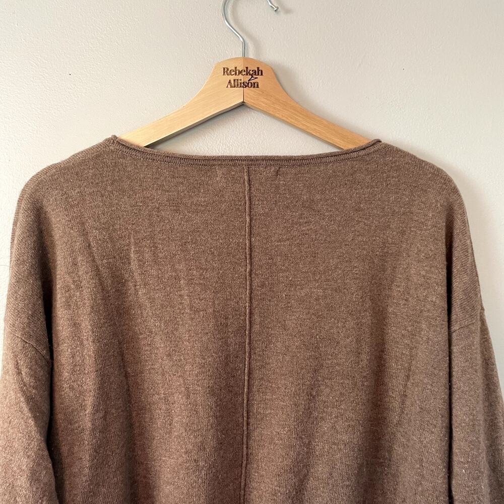 WooLovers Cashmere & Merino Pocket Tunic in Pecan Marl Size Medium - Picture 16 of 16